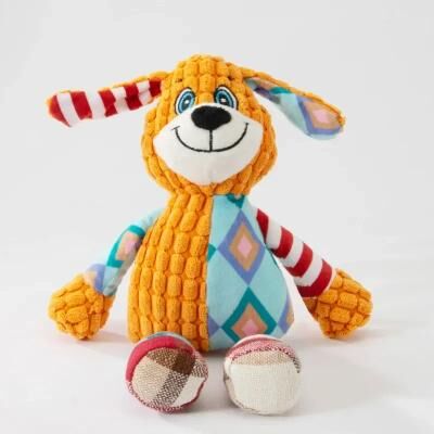 Happy Pet Pantry Pet Plush Toy Cat Dog Puzzle Toy Cute Animals Bite Resistant Interactive Squeaky Chew Toy 6