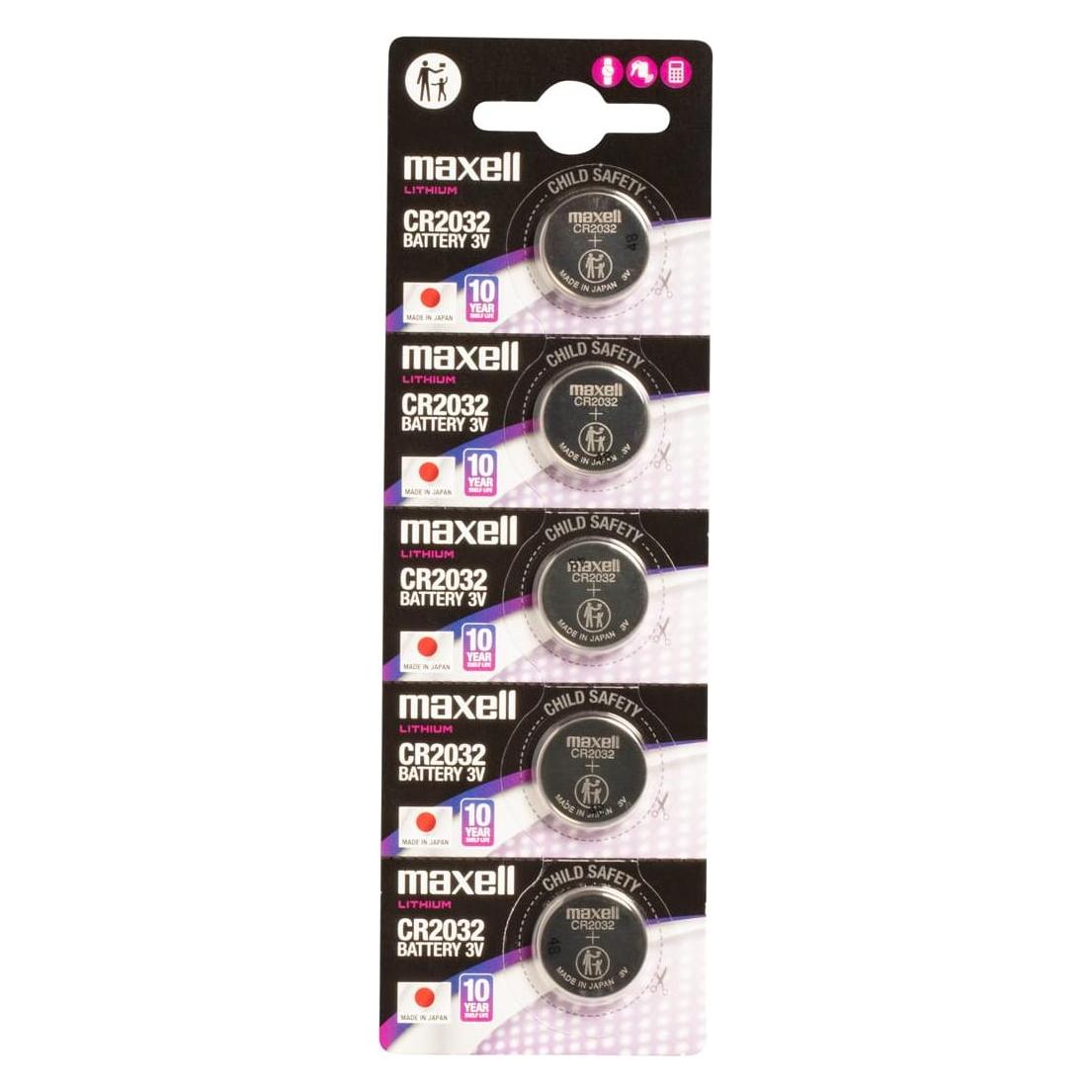 Maxell CR2032 (5 Stk., CR2032, 220 mAh) (CR2032)