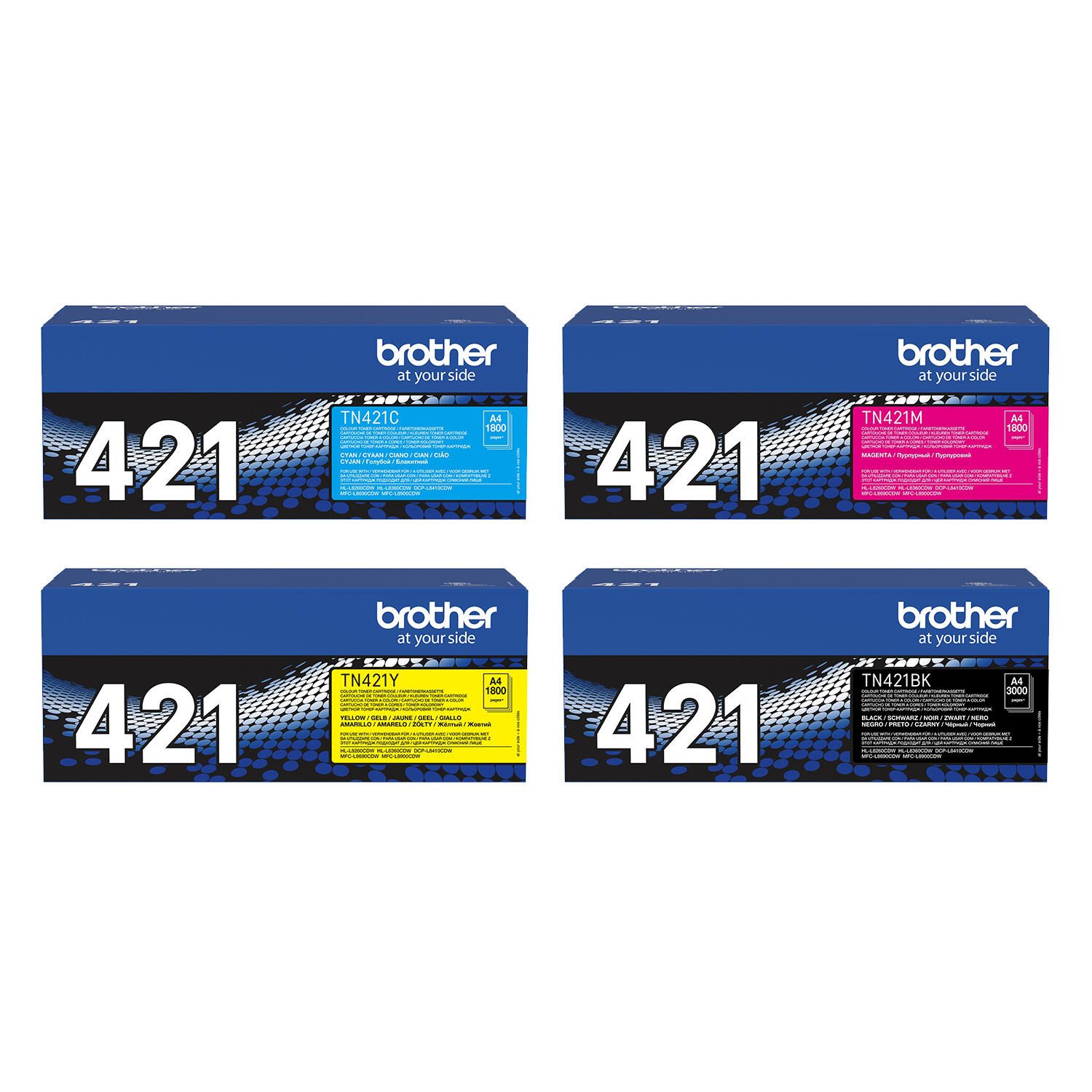 Brother Original TN421 Toner 4er Multipack OPTN421set