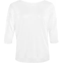 WINSHAPE Damen Seidig weiches Bambus-3/4-Arm Shirt BAMS001, Größe XS in Weiß Weiß