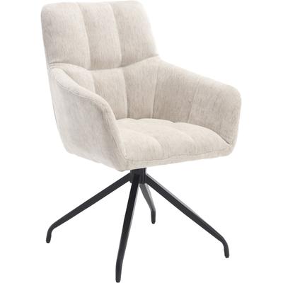 Drehstuhl HOME AFFAIRE, beige (natur, weiß, anthrazit), B:61cm H:90cm T:66cm, Metall, Stühle, Drehstuhl