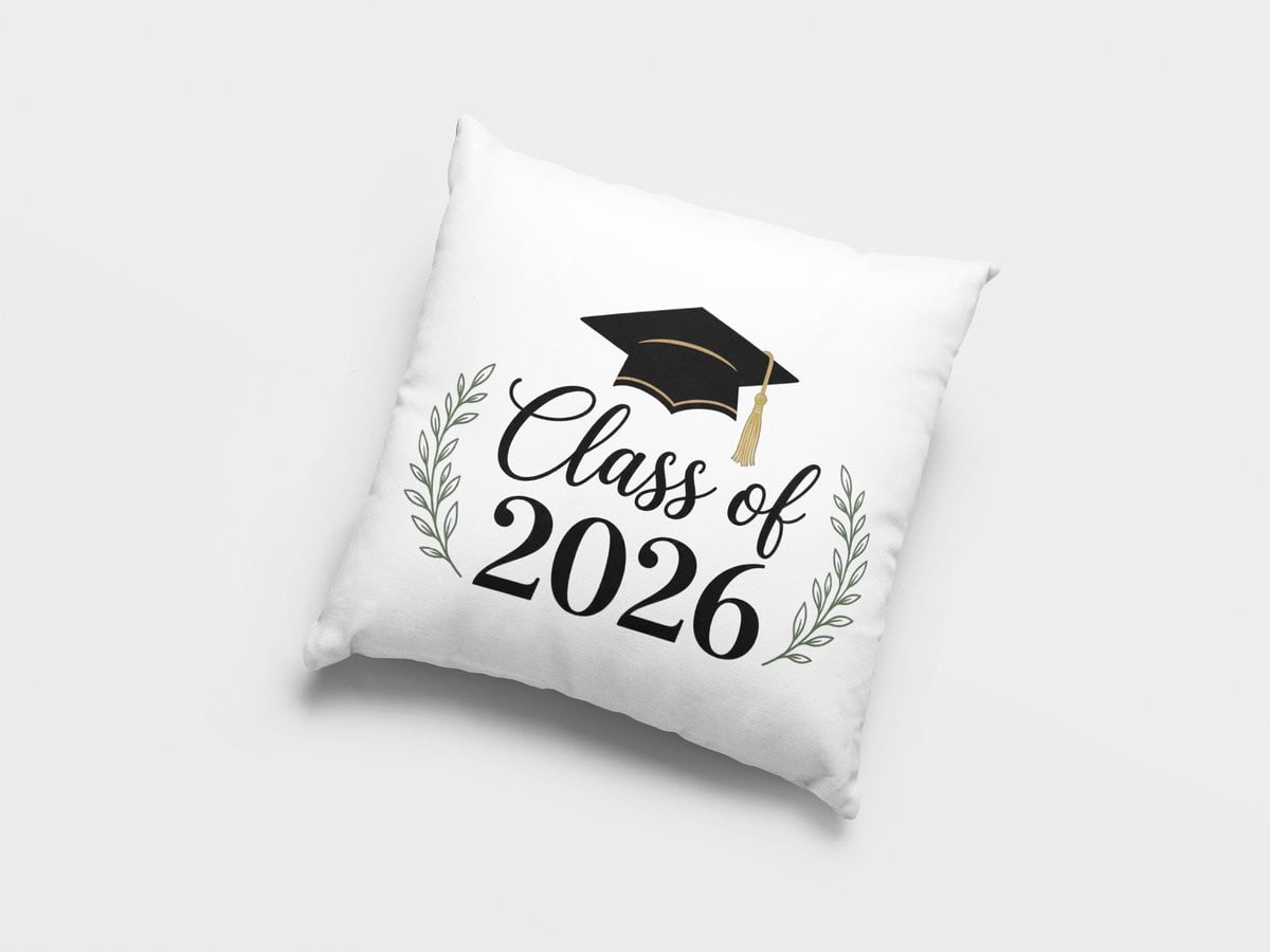 Sierkussen Class of 2026 Afstuderen - Cadeau voor Afgestudeerden van de Middelbare School of College