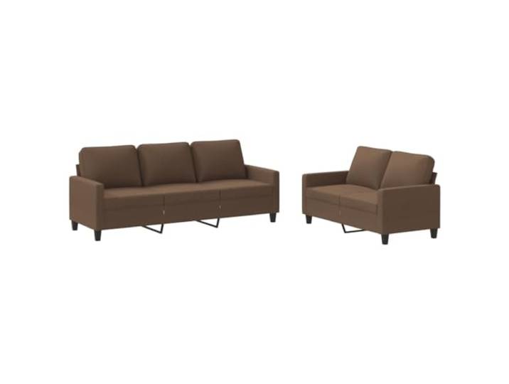 Todiikf 2-TLG. Sofagarnitur mit Kissen Couch-Set 2er 3er Sofa Braun Stoff Bequeme Polstermöbel für Wohnzimmer und Lounge: Stabil verarbeitete Couchgarnitur mit dicker Polsterung in Braun.