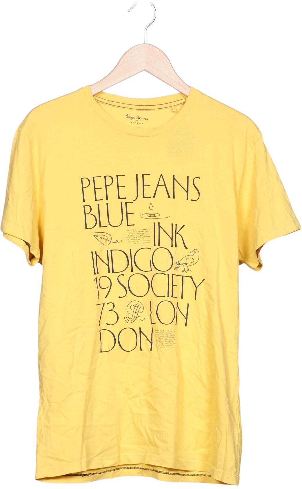 Pepe Jeans Herren T-Shirt, Gelb, Gr. S, Baumwolle - Second Hand