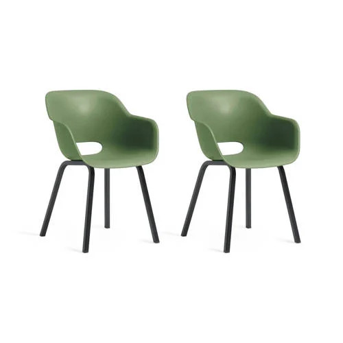 Keter tuinstoel Noa groen met armleuningen (set van 2)