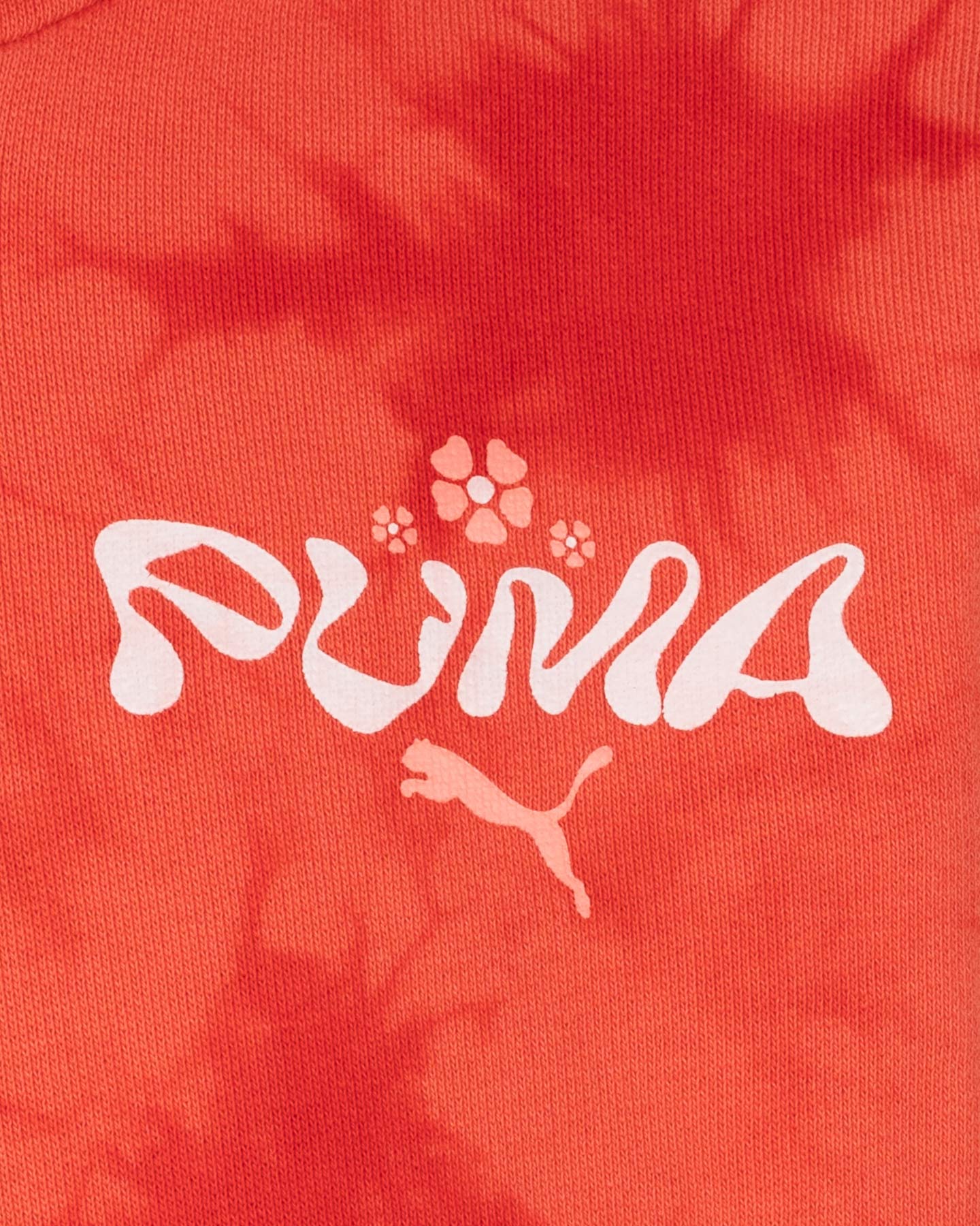 Puma Over Tie Dye Jr - Felpa - Rosso 128CM