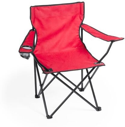 Chaise personnalisable pliante de jardin Bonsix polyester rouge