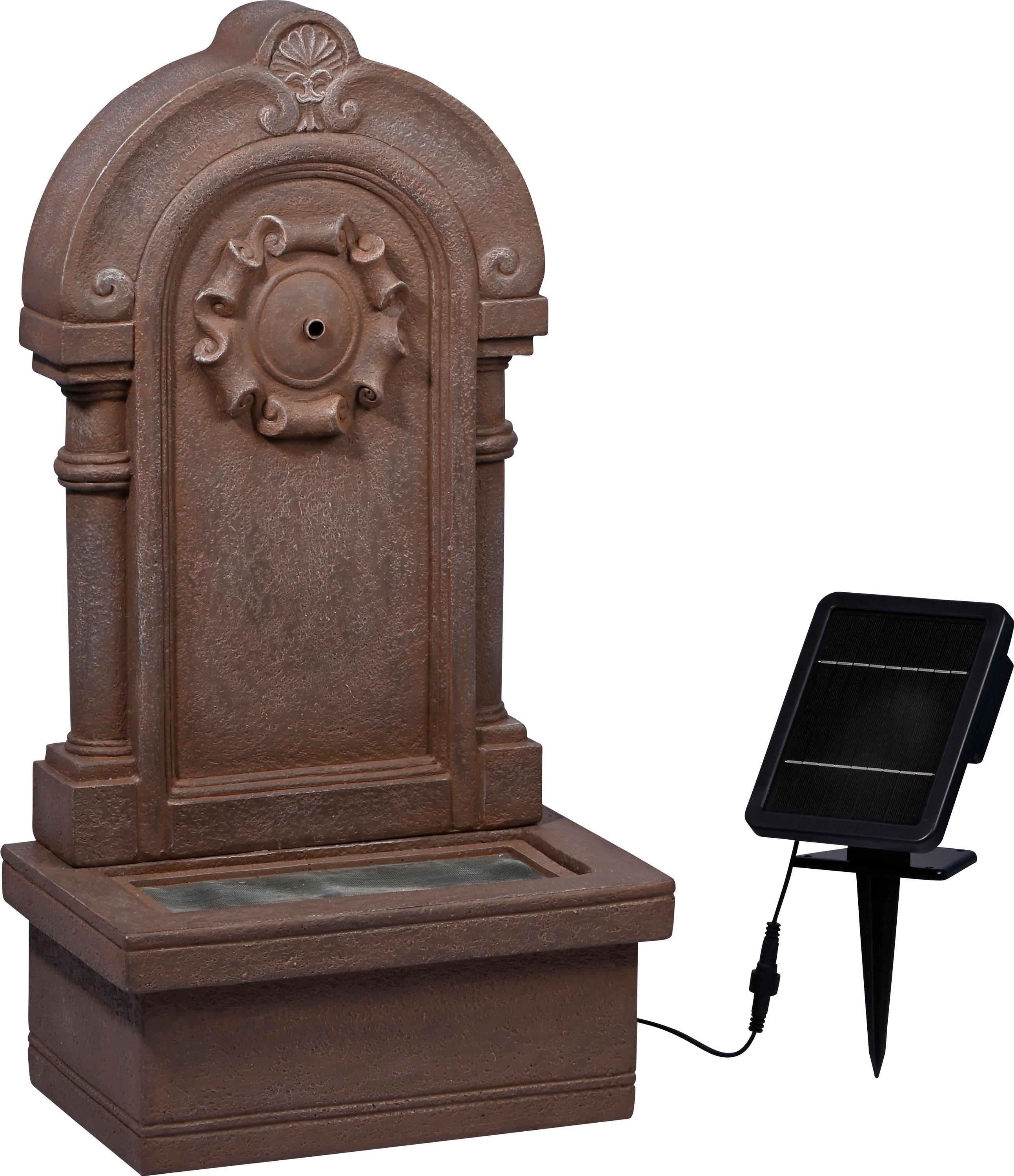 dobar Gartenbrunnen "Poseidon" mit Solar-Panel Wasserspiel Brunnen