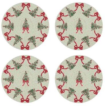 Avanti Linens Avanti Bows & Trees Set of 4 Round Placemats - 13x19