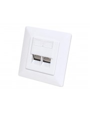 Intellinet 2-Port Cat6a 10G RJ45-Unterputzdose STP weiß Weiß (771917)