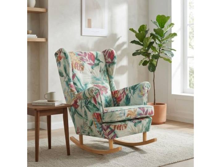 Family Meble Schaukelsessel Ari Flowers – skandinavischer Sessel – Variante M 131