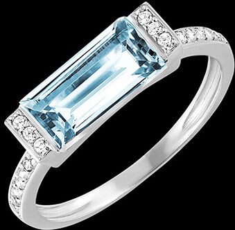 Edenly Ring Paradiesvogel - Verzaubert - WeiÃŸgold, 9 Karat, mit einem Topas un