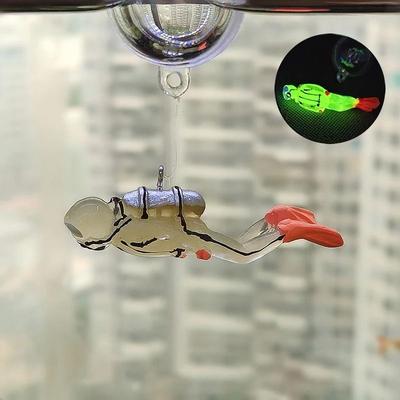 Uplifted Finds Floating Luminous Diver Aquarium Ornament With Buoy Ball For Fish Tank Decoration reflective Yellow