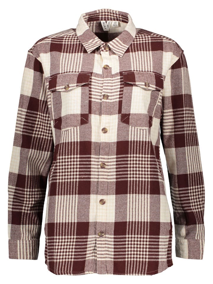 Roxy Flanellhemd "Let It Go" in Rot/ Beige - XL