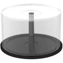 MediaRange Spindel für 25 Dics tranparent mit schwarzem Bo, Optische Medien Zubehör