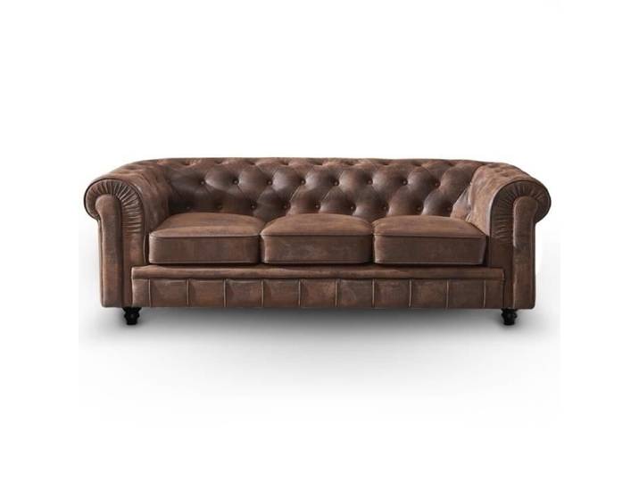 Canapé Chesterfield 3 Places Vintage