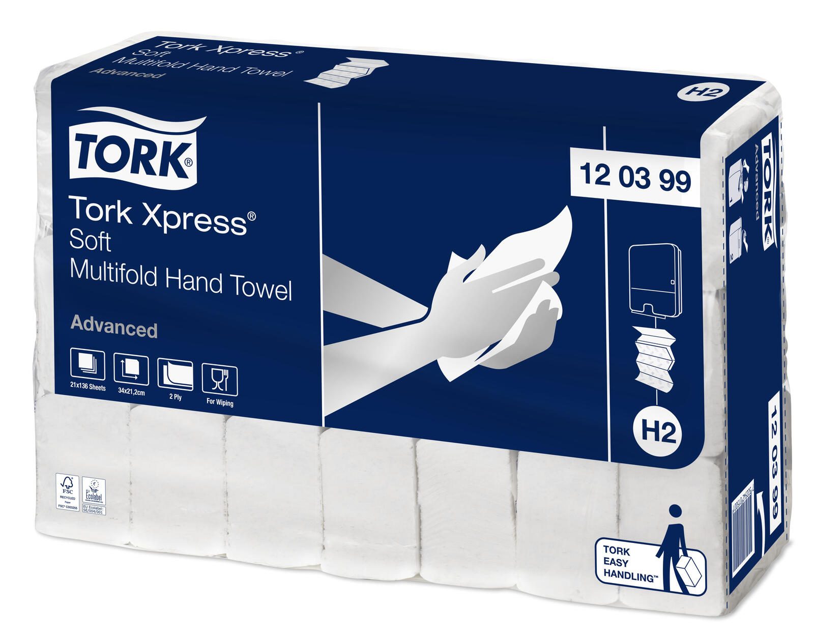 TORK Papierhandtücher Xpress® H2 Advanced 2-lagig 120399