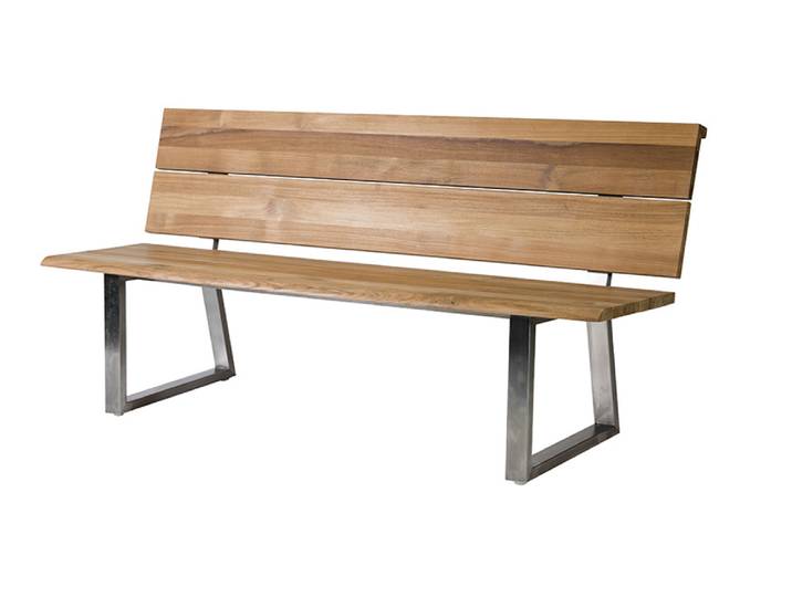 Diamond Garden Pisa Bank Edelstahl/Recycled Teak