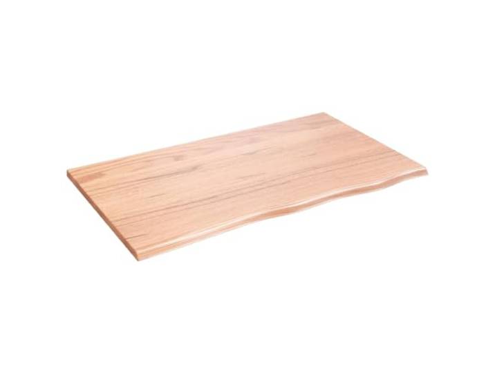 vidaXL Tischplatte Hellbraun 100x60x2 cm Massivholz Eiche Behandelt