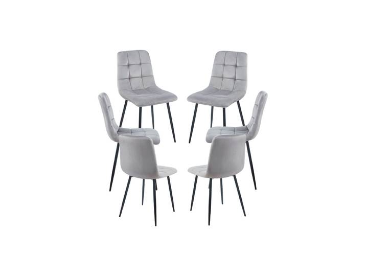 6er Set Stühle Stuhl Samt - Gris clair