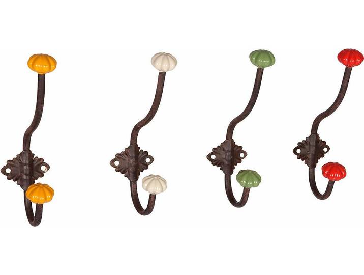 Garderobenhaken AMBIENTE HAUS Kleiderhaken , bunt, B:5cm H:23cm T:8cm, Eisen, Garderobenhalter, Garderobenhaken, als Garderobe oder Handtuchhalter in der Küche aus Eisen