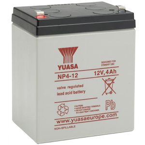 Yuasa AGM-Batterie NP4-12, 12 V, 4 Ah, Faston 4,8 mm Anschluss
