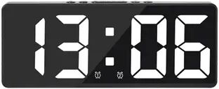 Daily Discovery Luminous LED Digital Clock With Large Display, Night Light, Temperature Calendar And Alarm white