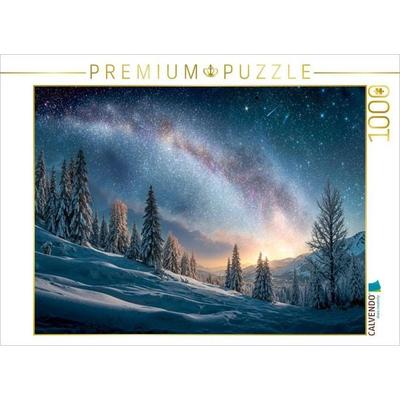 CALVENDO Puzzle Verschneite Tannen ruhen still - der Winter atmet leise | 1000 Teile Lege-Größe 64x48cm Foto-Puzzle für glückliche Stunden