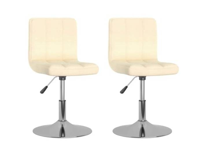 KDVXBCQJH Esszimmerstuhl 2er Set Drehbar Höhenverstellbar Creme Stoff Stufenlos höhenverstellbare Drehsessel mit weicher Polsterung für Ihre Küche, das Esszimmer oder die Bar im Wohnraum.
