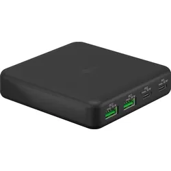 GOOBAY 65813 - USB-Ladegerät, 65 W, 2x USB-A, 2x USB-C (PD), schwarz