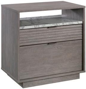 Klair Living Wood Lateral File with Two Drawers, Medium Gray