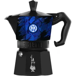 Bialetti Moka Express 3 tazze Inter, Espressokocher, Blau, Schwarz