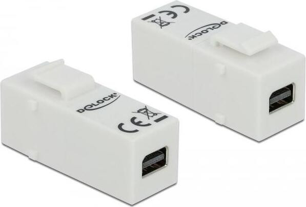 Delock 86387 Mini DisplayPort naar Mini DisplayPort adapter, Wit