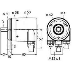 Turck Absoluter Drehgeber RS25S10S9A16BR3M12