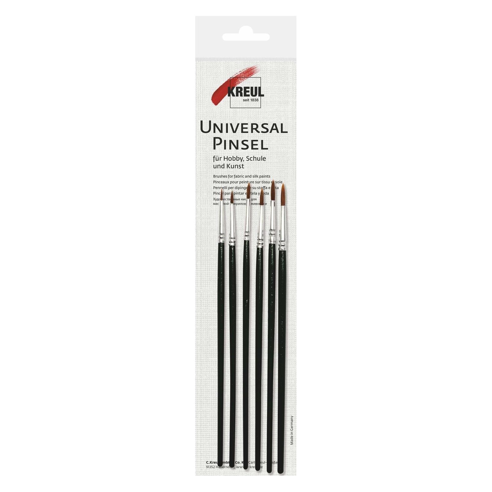 Kreul Universalpinsel Ponyhaar Synthetics rund 6er Set (4000798723019)