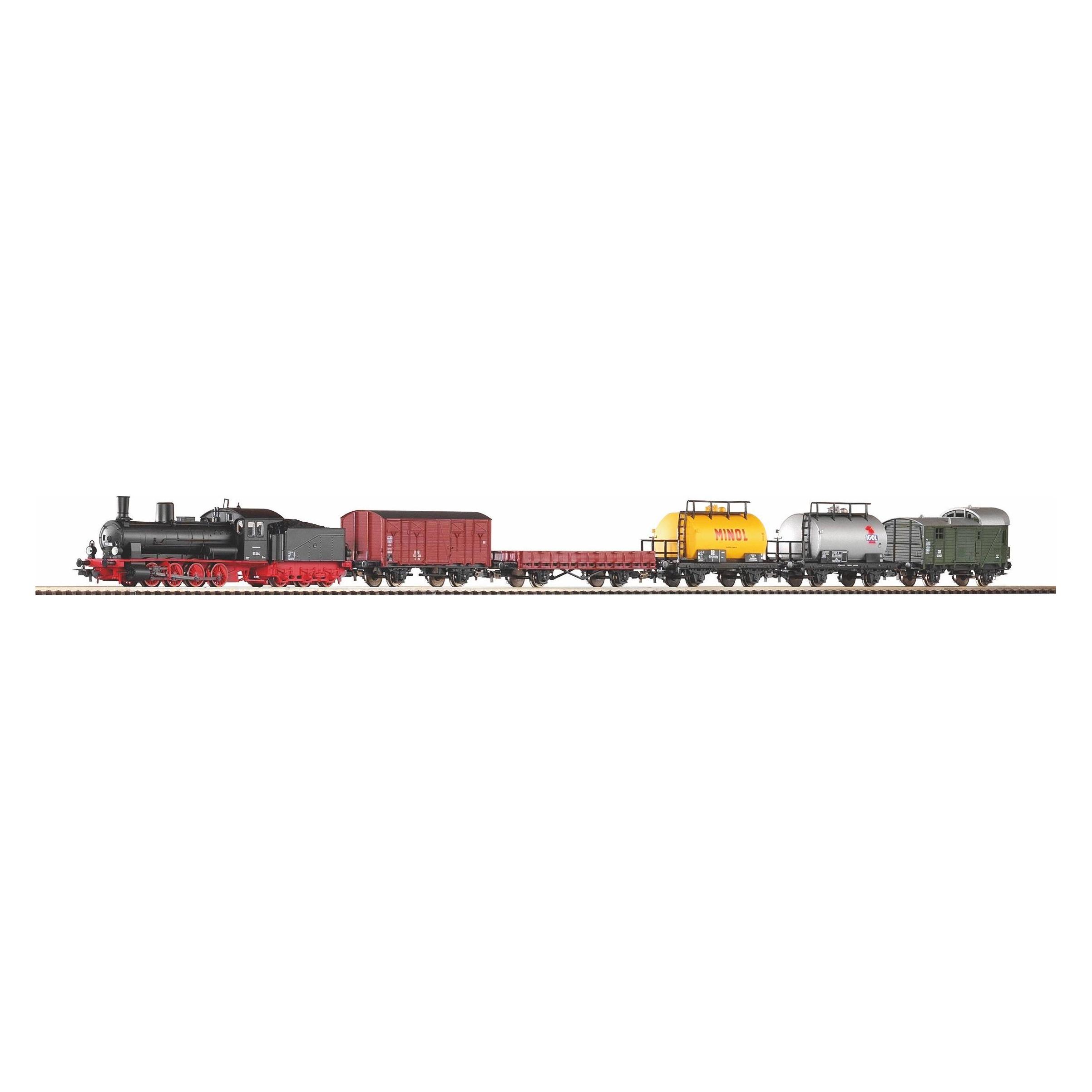 Piko Start Set Güterzug Dampflok G7,5 Wg. A-Gl.,Bettung (Spur H0) (57123)