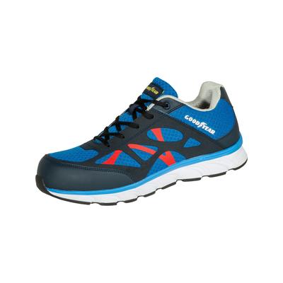 Sicherheitsschuh GOODYEAR "Sicherheitsschuhe Goodyear S1P blau/schwarz/rot" Gr. 41, blau (blau, schwarz, rot), 41, Obermaterial: 100% Nylon NY., Schuhe
