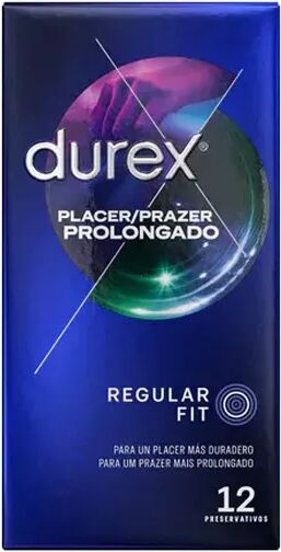 Durex Placer Extendido Ajuste Regular x12 Preservativos