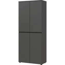Aktenschrank STUTTGART, 197 cm hoch, 5 Ordnerhöhen, Soft-Close Graphit