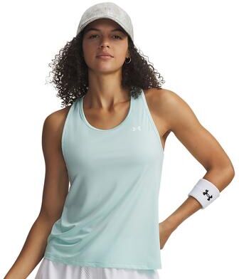 Under Armour Women's Tech Knockout Tank Top (Size XL) Refresh Mint/White, Elastine,Polyester