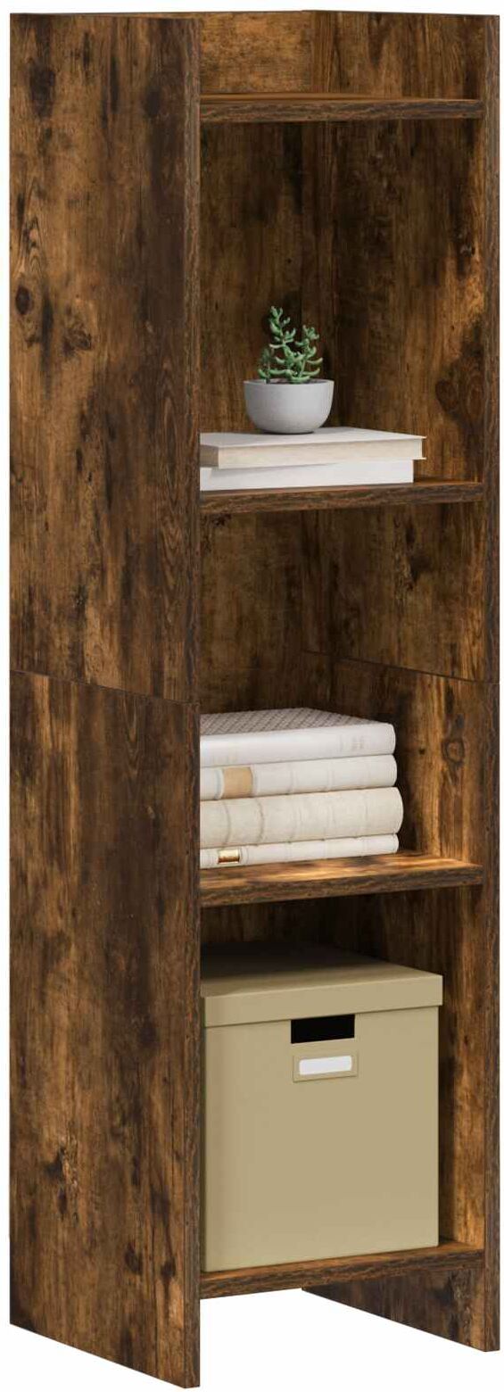 vidaXL Bibliothèque Chêne fumé 30 x 30 x 111 cm Bois d'ingénierie