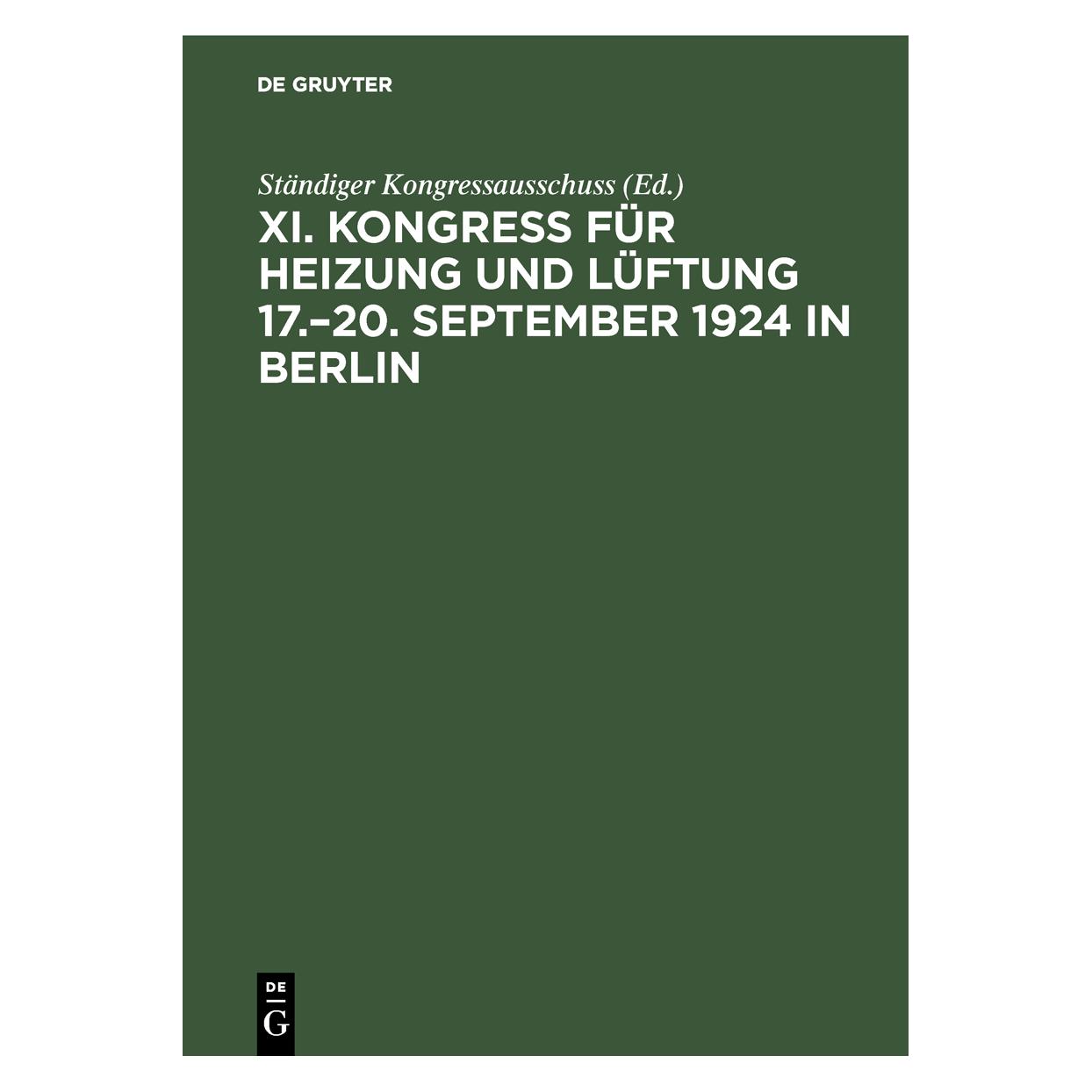 De Gruyter 17.-20. September 1924 in Berlin (Deutsch, Hardcover) (67828559)