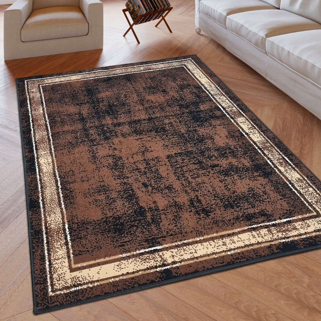 Rio Stanback Rectangle Area Rug Brown Rectangle 200 x 290cm