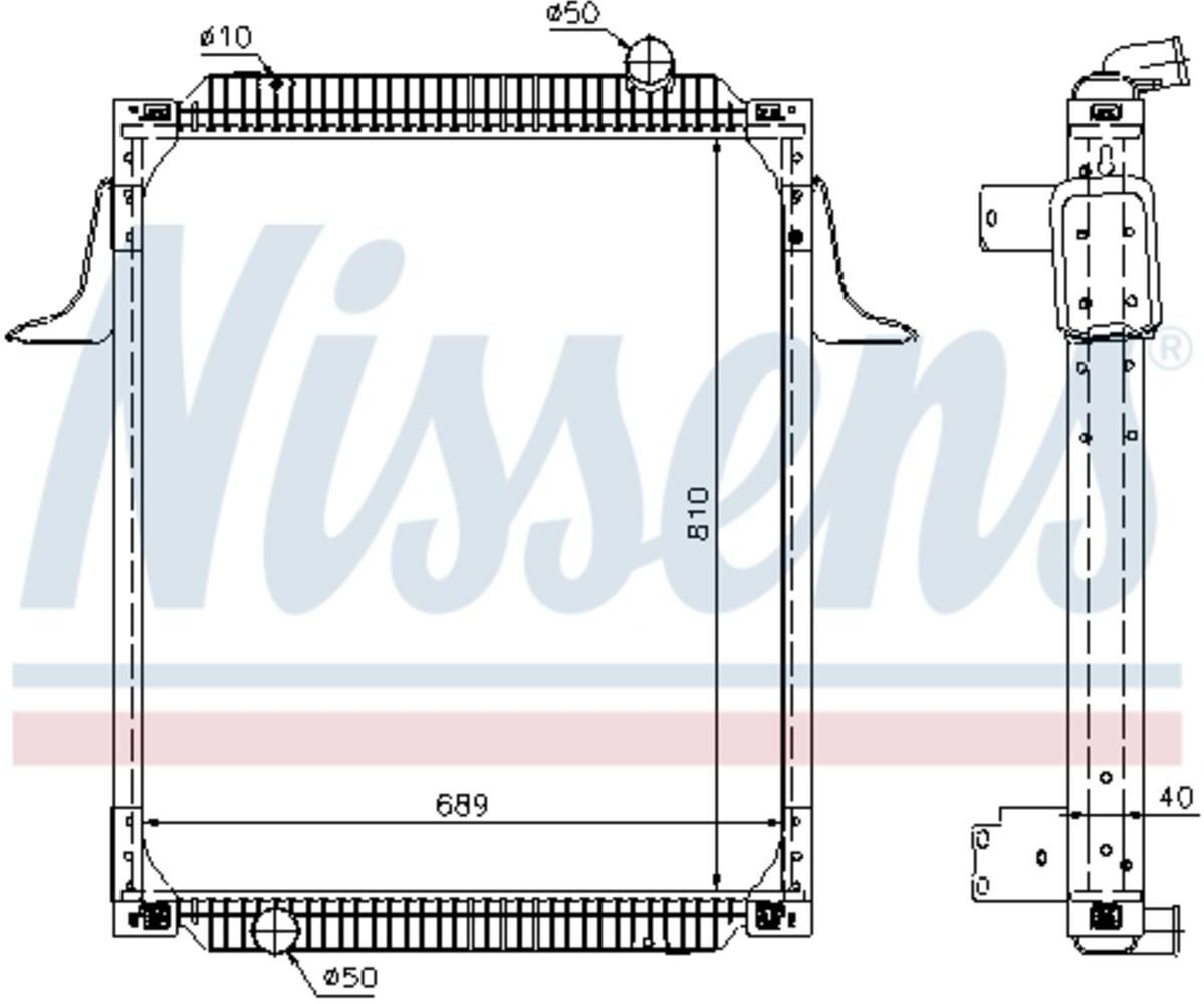 Kühler, Motorkühlung NISSENS 63789A