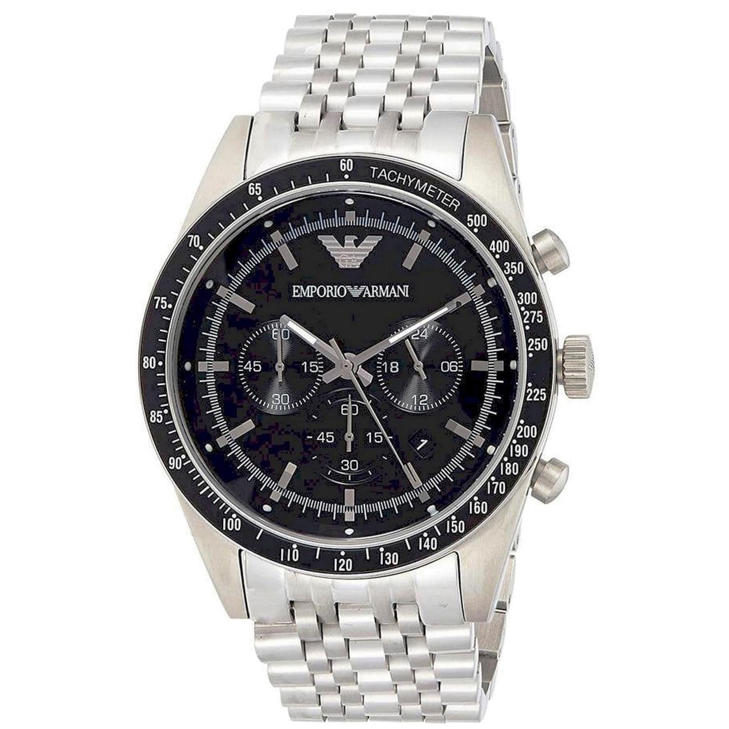 Emporio Armani Herrenarmbanduhr mit Quarzwerk - Silber/Gold