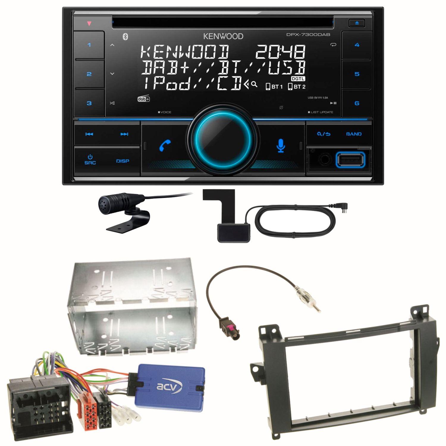 Kenwood DPX-7300DAB Bluetooth Digitalradio Einbauset für Mercedes Vito W447