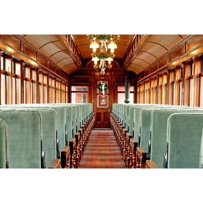 Fototapete PAPERMOON "VINTAGE ZUG-LOKOMOTIVE EISENBAHN DESIGN WANDTAPETE XXL", bunt, B:4,5m L:2,8m, Vlies, Tapeten