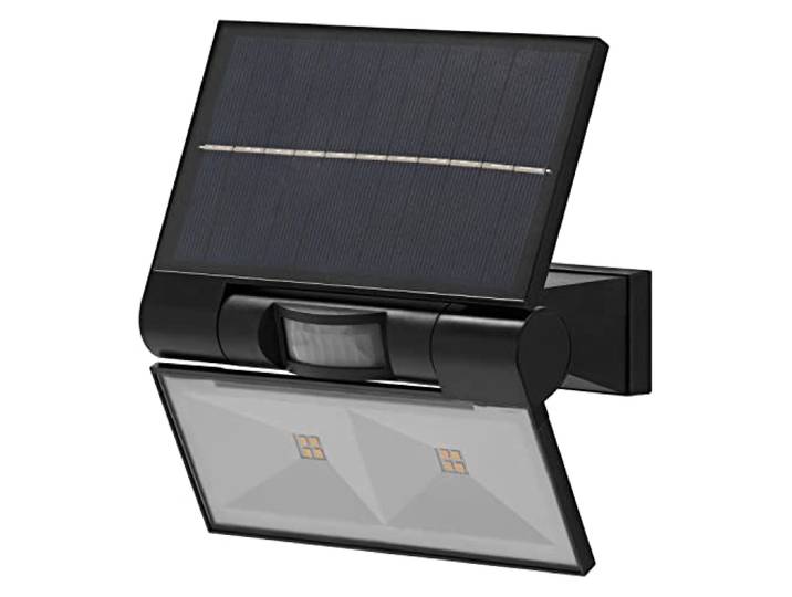 LEDVANCE ENDURA SOLAR DOUBLE Sensor - Projecteur solaire\, projecteur à LED avec détecteur de mouvement et détecteur de lumière du jour\, éclairage extérieur avec protection IP44\, 3000K blanc chaud