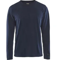 Flammschutz Langarmshirt "3483" - M - marine