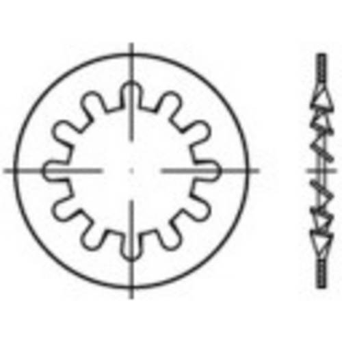 TOOLCRAFT 138340 Zahnscheibe Innen-Durchmesser: 10.5mm DIN 6797 Federstahl 250St.